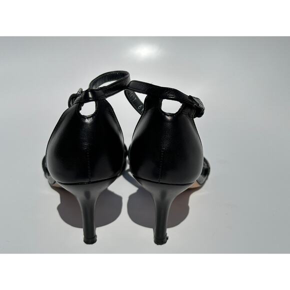 Stuart Weitzman $475 Nunaked Curve 75mm Sandal Heel Black Leather Size 6 M - Picture 6 of 16